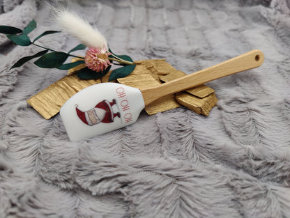 Silikonspatel Nikolaus personalisiert Weihnachten Teigschaber mit Motiv backen, kochen, grillen ca. 18 cm lang Geschenk