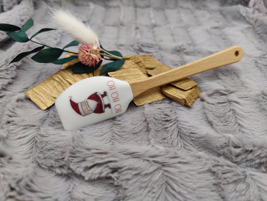 Silikonspatel Nikolaus personalisiert Weihnachten Teigschaber mit Motiv backen, kochen, grillen ca. 18 cm lang Geschenk