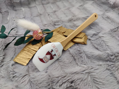 Silikonspatel Nikolaus personalisiert Weihnachten Teigschaber mit Motiv backen, kochen, grillen ca. 18 cm lang Geschenk