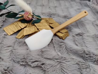 Silikonspatel Christbaum personalisiert FA.LA.LA. Weihnachten Teigschaber mit Motiv backen, kochen, grillen ca. 18 cm lang Geschenk