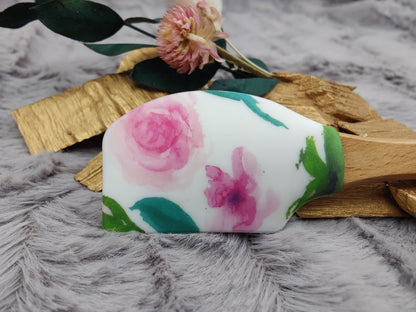 Teigschaber Silikonspatel Blume floral personalisiert  backen, kochen, grillen ca. 18 cm lang Geschenk