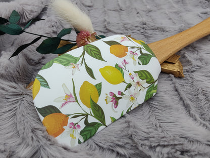 Teigschaber Silikonspatel XXXL Zitrusfrüchte  backen kochen personalisiert ca. 31 cm lang mit Wunschgravur Geschenk Küchenhelfer