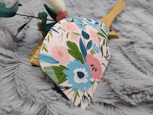 Teigschaber Silikonspatel XXXL rosa Blumen personalisiert Holz Spatel  backen kochen grillen ca. 31 cm lang