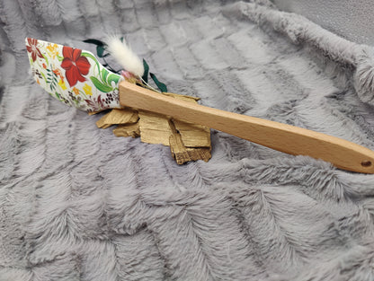 Teigschaber Silikonspatel XXXL Lilie  backen kochen personalisiert ca. 31 cm lang mit Wunschgravur Geschenk Küchenhelfer