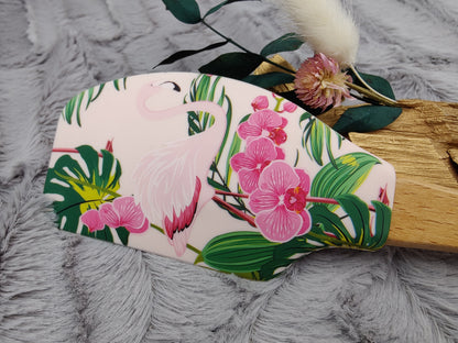 Teigschaber Silikonspatel XXXL rosa Flamingo Lotus personalisiert Holz Spatel  backen kochen grillen ca. 31 cm lang