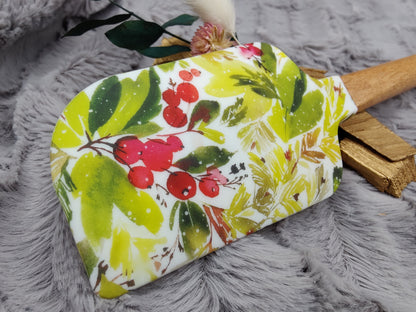 Teigschaber Silikonspatel XXXL Beeren Blätter  backen kochen personalisiert ca. 33 cm lang mit Wunschgravur Geschenk Küchenhelfer