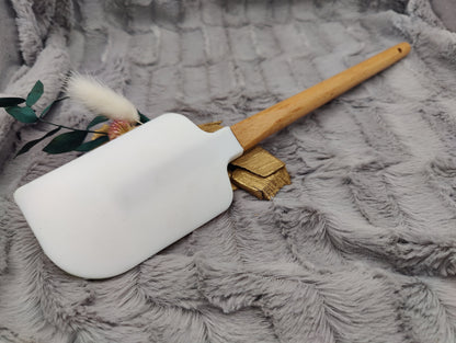 Teigschaber Silikonspatel XXXL Beeren Blätter  backen kochen personalisiert ca. 33 cm lang mit Wunschgravur Geschenk Küchenhelfer