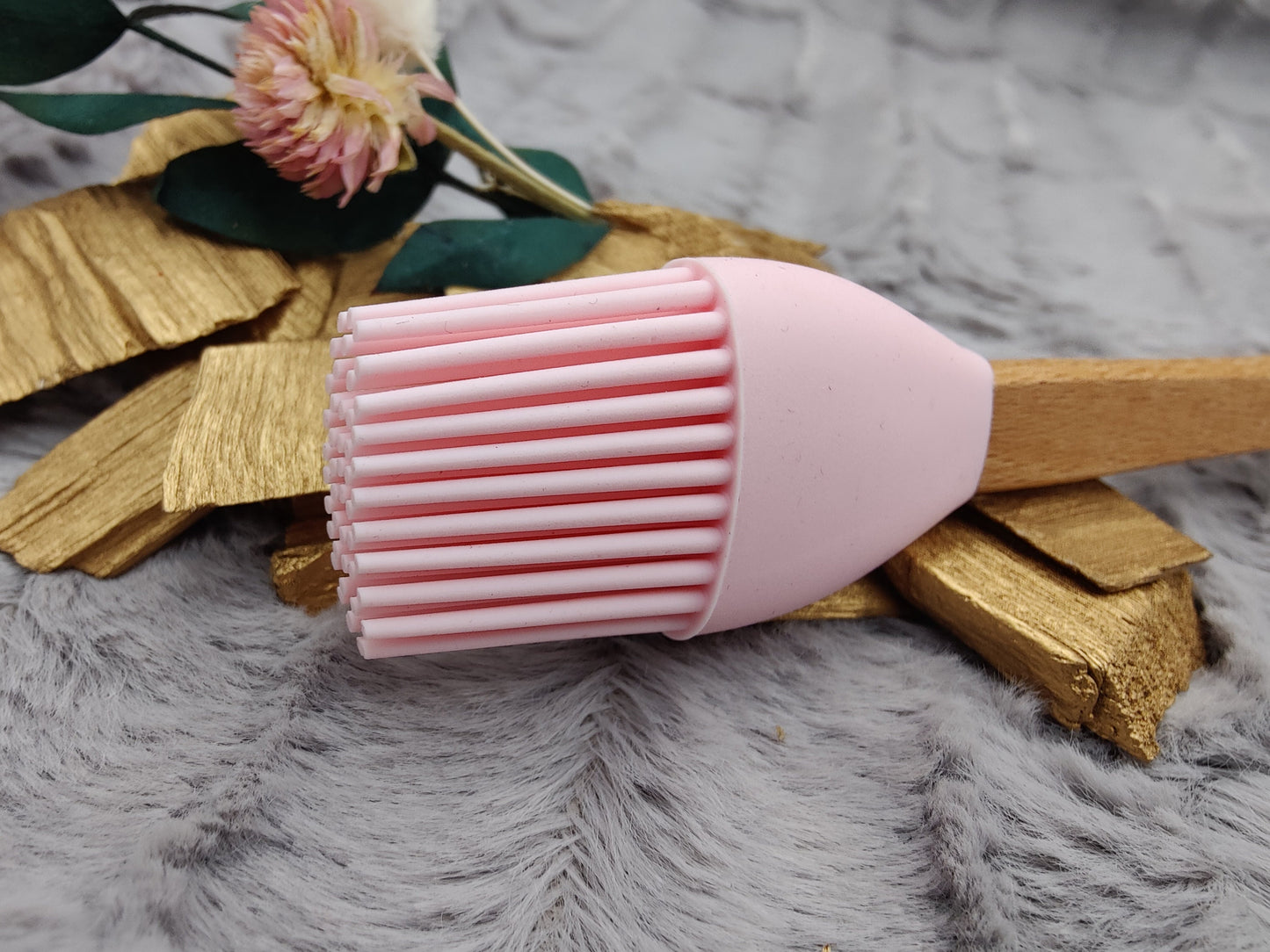 Silikonpinsel Backpinsel Pinsel rosa zum grillen, backen, marinieren, kochen uvm. ca. 21 cm lang mit Wunschgravur personalisiert Geschenk