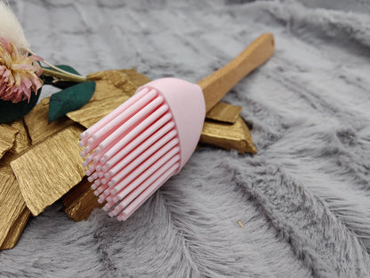 Silikonpinsel Backpinsel Pinsel rosa zum grillen, backen, marinieren, kochen uvm. ca. 21 cm lang mit Wunschgravur personalisiert Geschenk