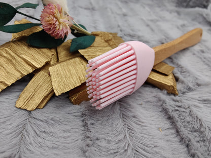 Silikonpinsel Backpinsel Pinsel rosa zum grillen, backen, marinieren, kochen uvm. ca. 21 cm lang mit Wunschgravur personalisiert Geschenk