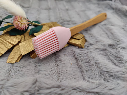 Silikonpinsel Backpinsel Pinsel rosa zum grillen, backen, marinieren, kochen uvm. ca. 21 cm lang mit Wunschgravur personalisiert Geschenk