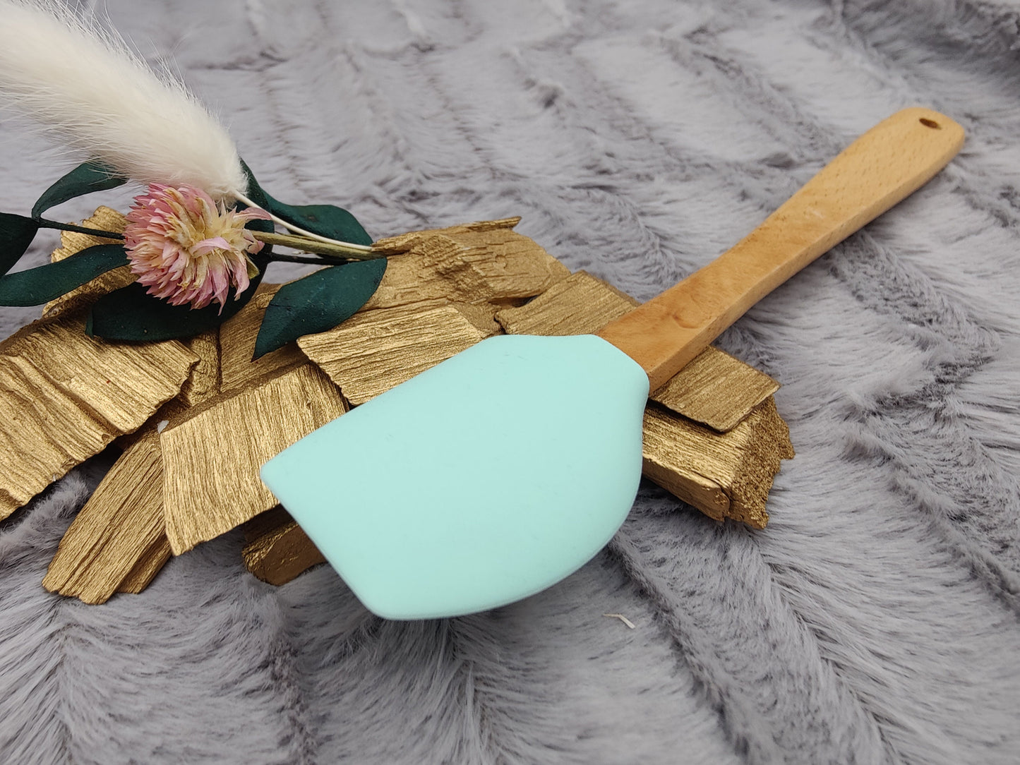 Teigschaber Silikonspatel Spatel mint  backen, kochen uvm. ca. 21 cm lang mit Wunschgravur personalisiert  Geschenk