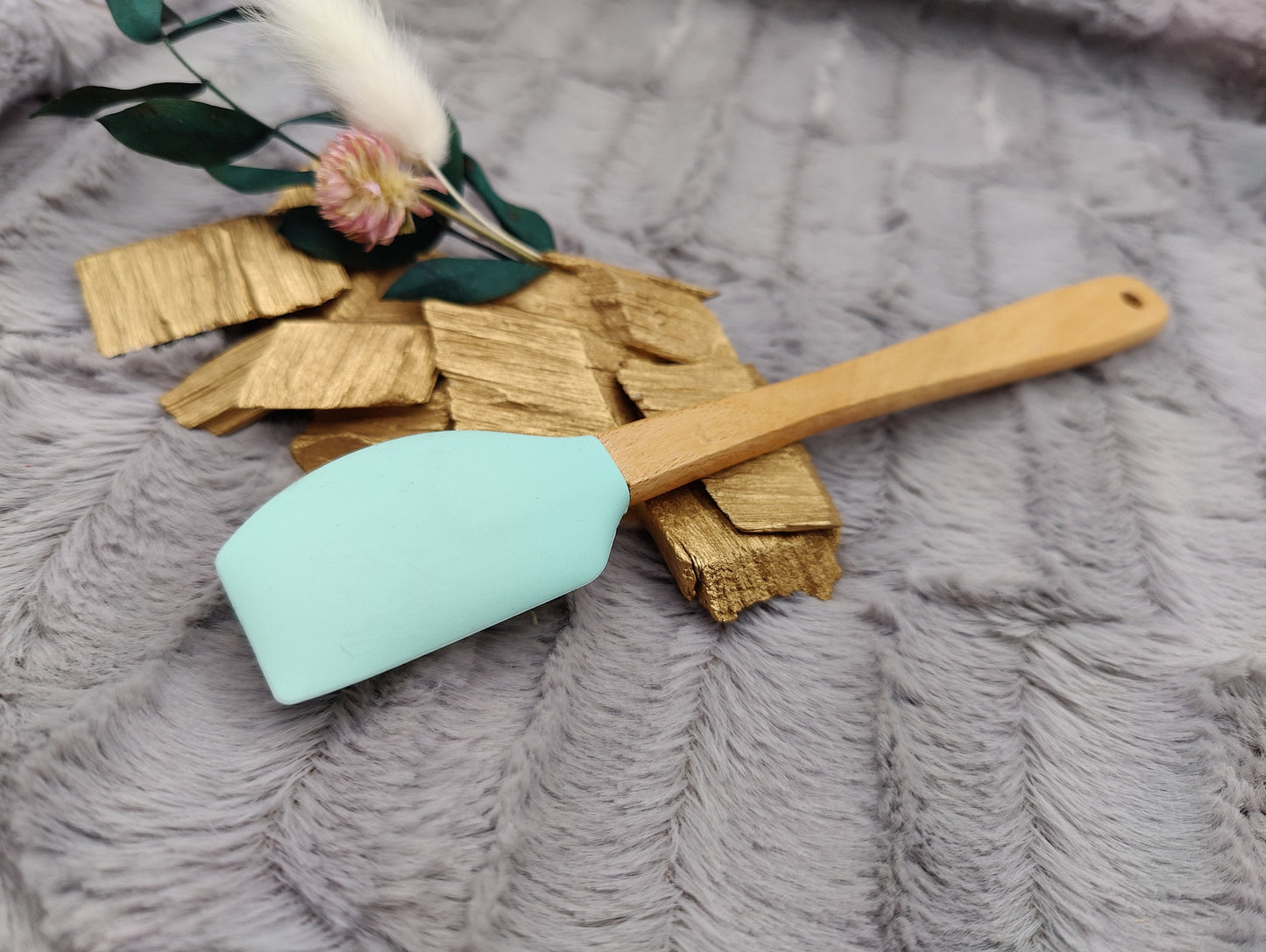 Teigschaber Silikonspatel Spatel mint  backen, kochen uvm. ca. 21 cm lang mit Wunschgravur personalisiert  Geschenk