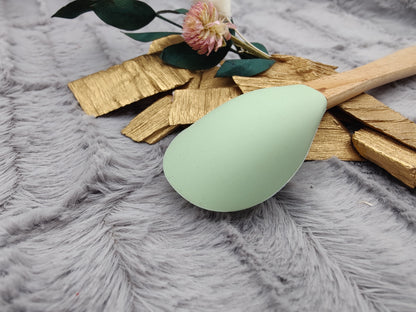 Teigschaber Silikonlöffel Löffel  pastellmint für Marmelade, backen, kochen, grillen uvm. ca. 21 cm lang  Geschenk