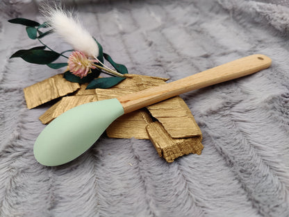 Teigschaber Silikonlöffel Löffel  pastellmint für Marmelade, backen, kochen, grillen uvm. ca. 21 cm lang  Geschenk
