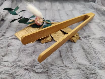 Grillzange personalisiert Zange aus Bambus 23 cm lang 2 cm breit Vorlegezange mit Wunschgravur individuelles Geschenk Geschenkidee
