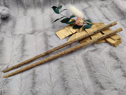 2 Chopsticks personalisiert Holz 1 Paar mit Wunschgravur 25 cm Geschenk Essstäbchen