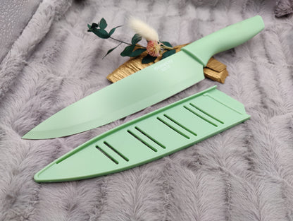 Personalisiertes Kochmesser mit Gravur | Scharfes Küchenmesser Edelstahl 19,5 cm | Chefmesser mit Name & Klingenschutz | Ergonomischer Griff