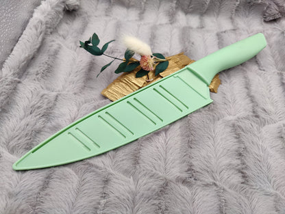 Personalisiertes Kochmesser mit Gravur | Scharfes Küchenmesser Edelstahl 19,5 cm | Chefmesser mit Name & Klingenschutz | Ergonomischer Griff