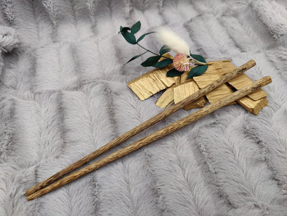 2 Chopsticks personalisiert Holz 1 Paar mit Wunschgravur 25 cm Geschenk Essstäbchen