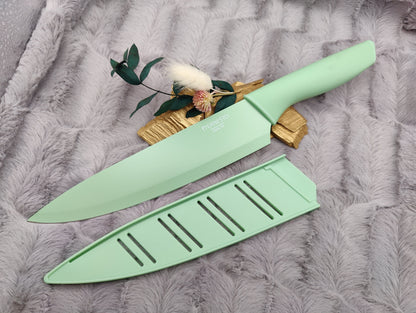 Personalisiertes Kochmesser mit Gravur | Scharfes Küchenmesser Edelstahl 19,5 cm | Chefmesser mit Name & Klingenschutz | Ergonomischer Griff