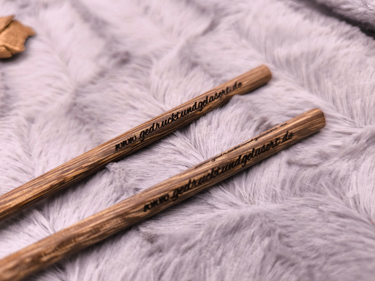 2 Chopsticks personalisiert Holz 1 Paar mit Wunschgravur 25 cm Geschenk Essstäbchen
