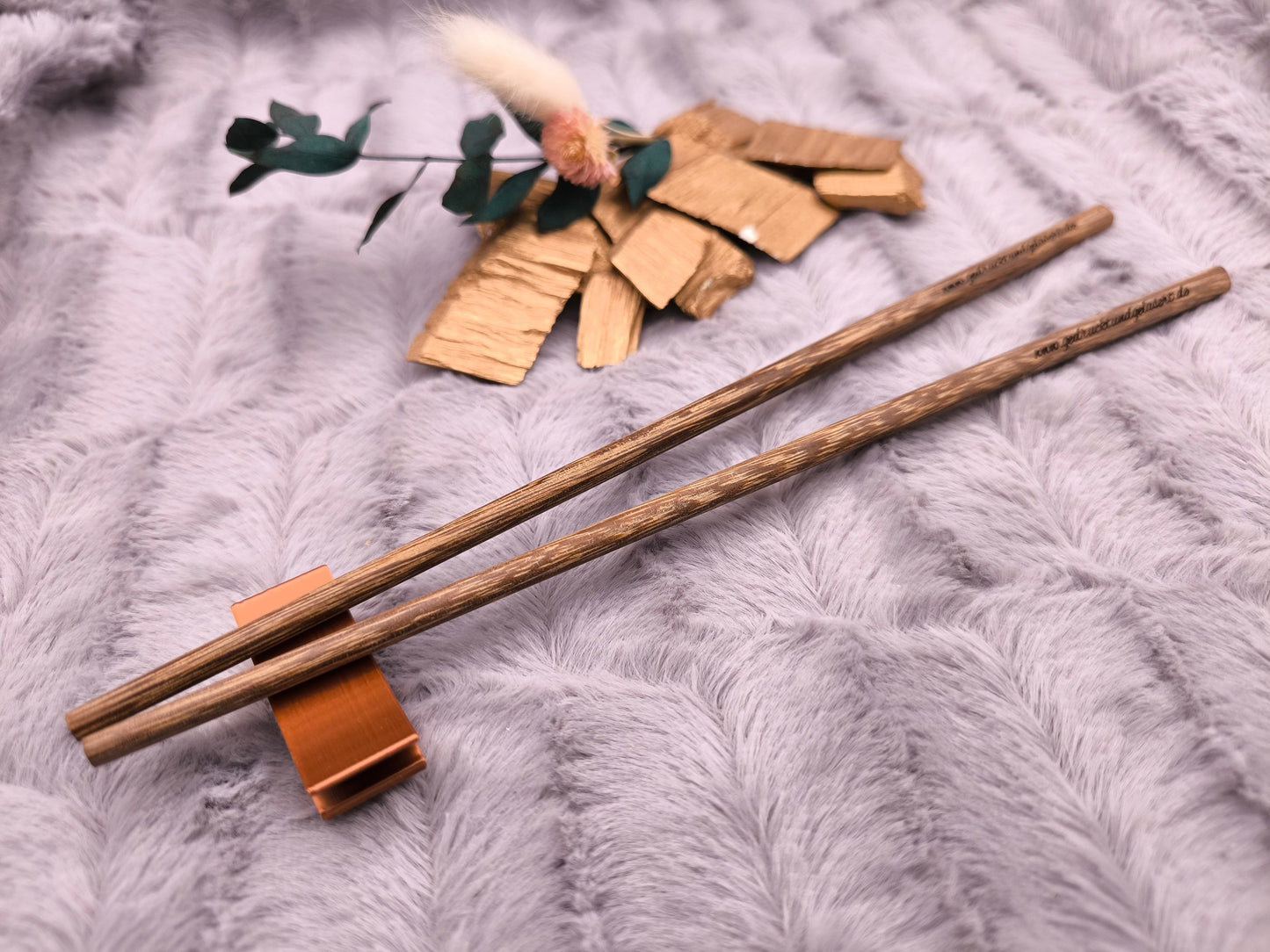 2 Chopsticks personalisiert Holz 1 Paar mit Wunschgravur 25 cm Geschenk Essstäbchen