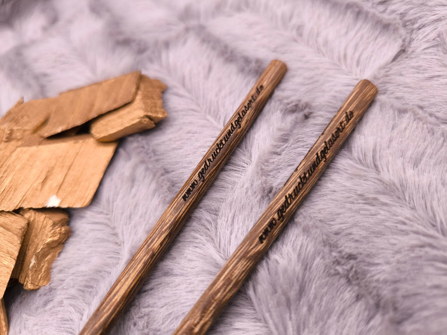 2 Chopsticks personalisiert Holz 1 Paar mit Wunschgravur 25 cm Geschenk Essstäbchen
