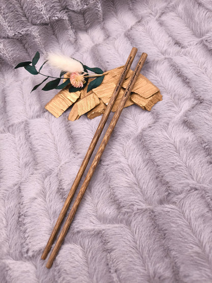 2 Chopsticks personalisiert Holz 1 Paar mit Wunschgravur 25 cm Geschenk Essstäbchen