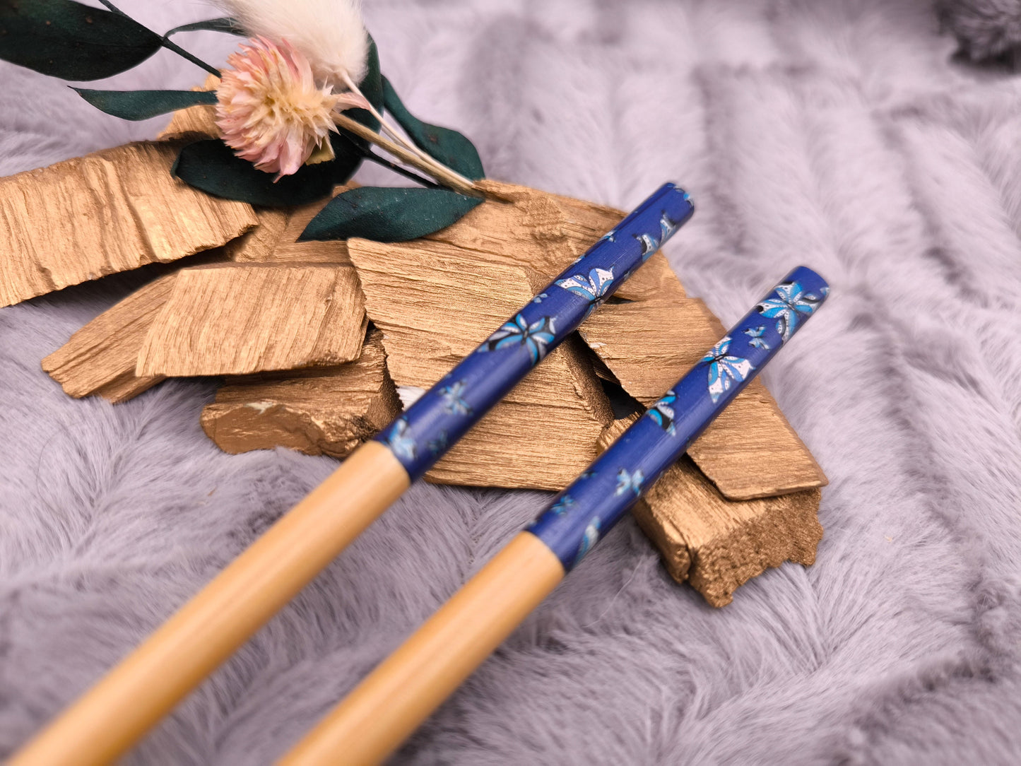 2 Chopsticks personalisiert Essstäbchen 1 Paar Bambus 22,5 cm 5 Motive Wunschgravur China Essen Food Sushi Geschenk