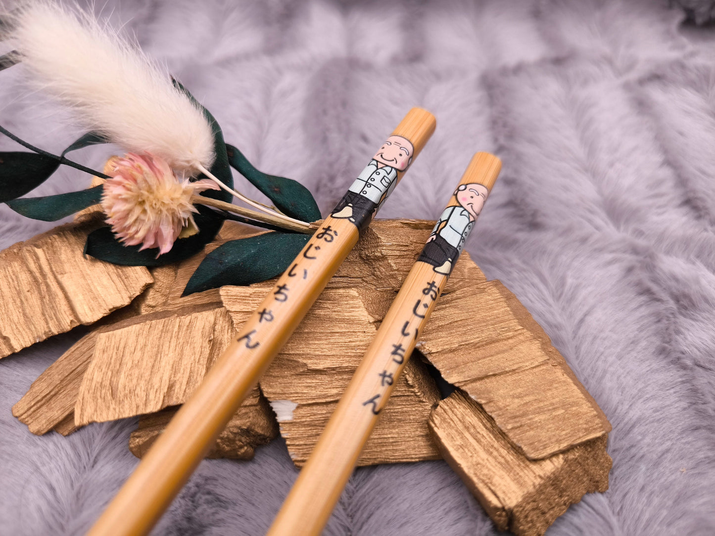 Personalisierte Essstäbchen mit Gravur | Bambus Chopsticks mit Name | Inkl. Gratis 3D-Druck Halter | Individuelles Geschenk Sushi Liebhaber