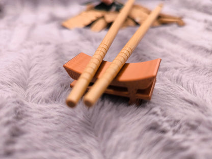 2 Chopsticks personalisiert Fisch Essstäbchen 1 Paar Bambus 22,5 cm Wunschgravur China Essen Food Sushi Geschenk
