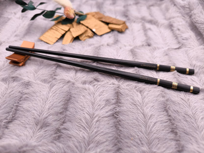 1 Paar Chopsticks personalisiert B-Ware 2 Stück Essstäbchen mit Gravur 24 cm Geschenk Wunschgavur