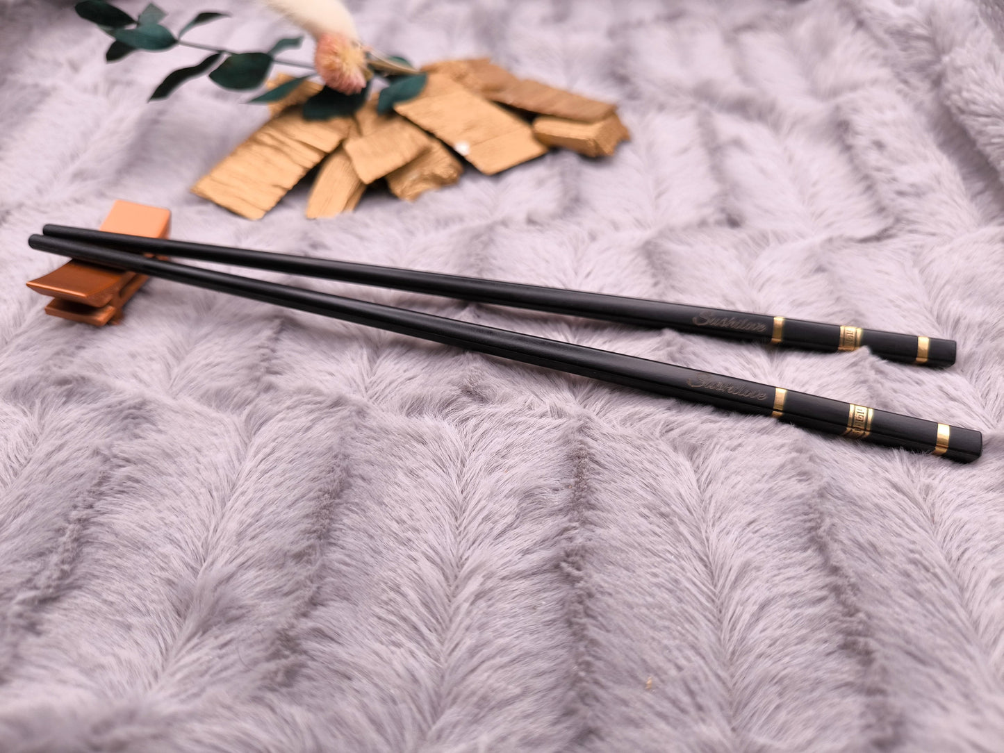 1 Paar Chopsticks personalisiert 2 Stück Essstäbchen mit Gravur 24 cm Geschenk Wunschgavur
