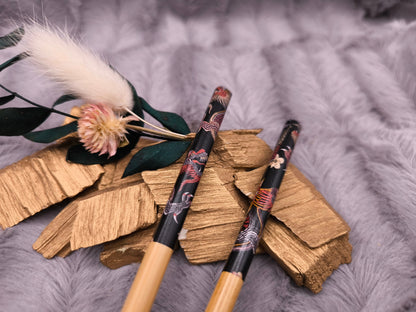 2 Chopsticks personalisiert Essstäbchen 1 Paar Bambus 22,5 cm 5 Motive Wunschgravur China Essen Food Sushi Geschenk