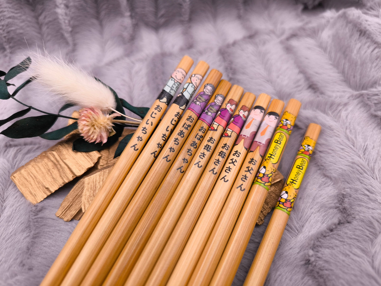 Personalisierte Essstäbchen mit Gravur | Bambus Chopsticks mit Name | Inkl. Gratis 3D-Druck Halter | Individuelles Geschenk Sushi Liebhaber