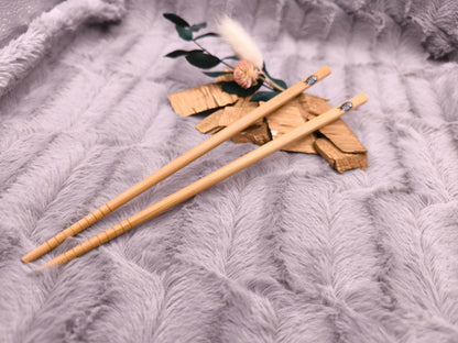 2 Chopsticks personalisiert Fisch Essstäbchen 1 Paar Bambus 22,5 cm Wunschgravur China Essen Food Sushi Geschenk