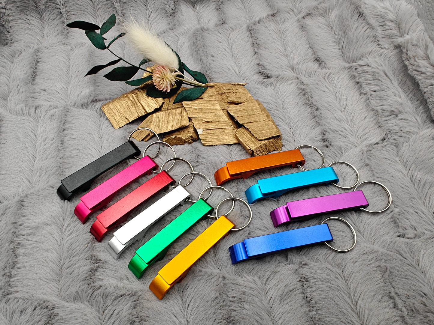 Flaschenöffner personalisiert 2 in 1 Dosenöffner als Schlüsselanhänger mit Gravur Geschenk Geschenkidee in verschiedenen Farben Aluminium