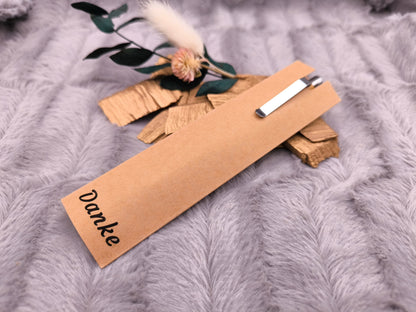 Kugelschreiber personalisiert mit Etui aus Pappe Bambus Gravur schwarz Kuli Stift Holz Gastgeschenk Geschenk Gift