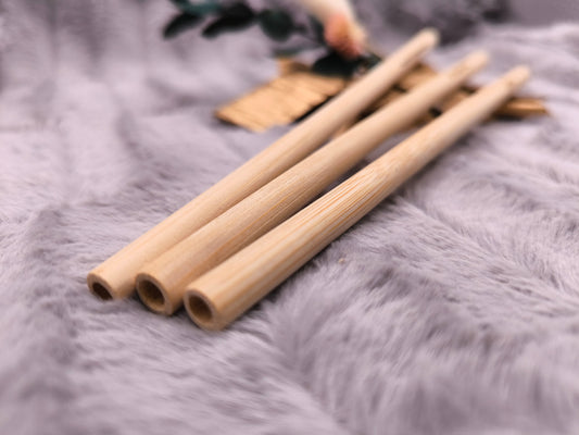 Trinkhalm personalisiert aus Bambus Strohhalm mit individueller Gravur Straw Geschenk