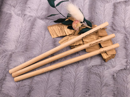 Trinkhalm personalisiert aus Bambus Strohhalm mit individueller Gravur Straw Geschenk