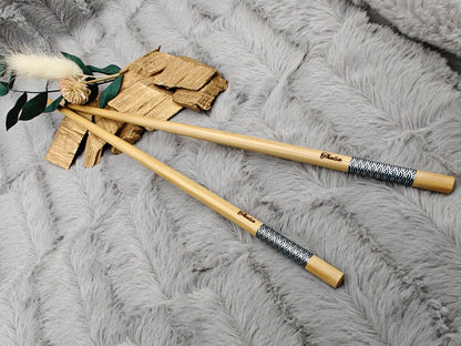 2 Chopsticks personalisiert mit Muster Essstäbchen 1 Paar Bambus 24 cm Wunschgravur China Essen Food Sushi Geschenk