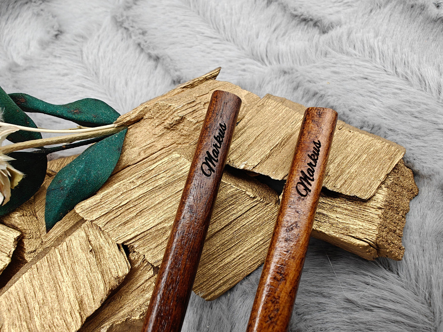 2 Chopsticks personalisiert Essstäbchen 1 Paar 22,5 cm 5 Holzarten Wunschgravur China Essen Food Sushi Geschenk
