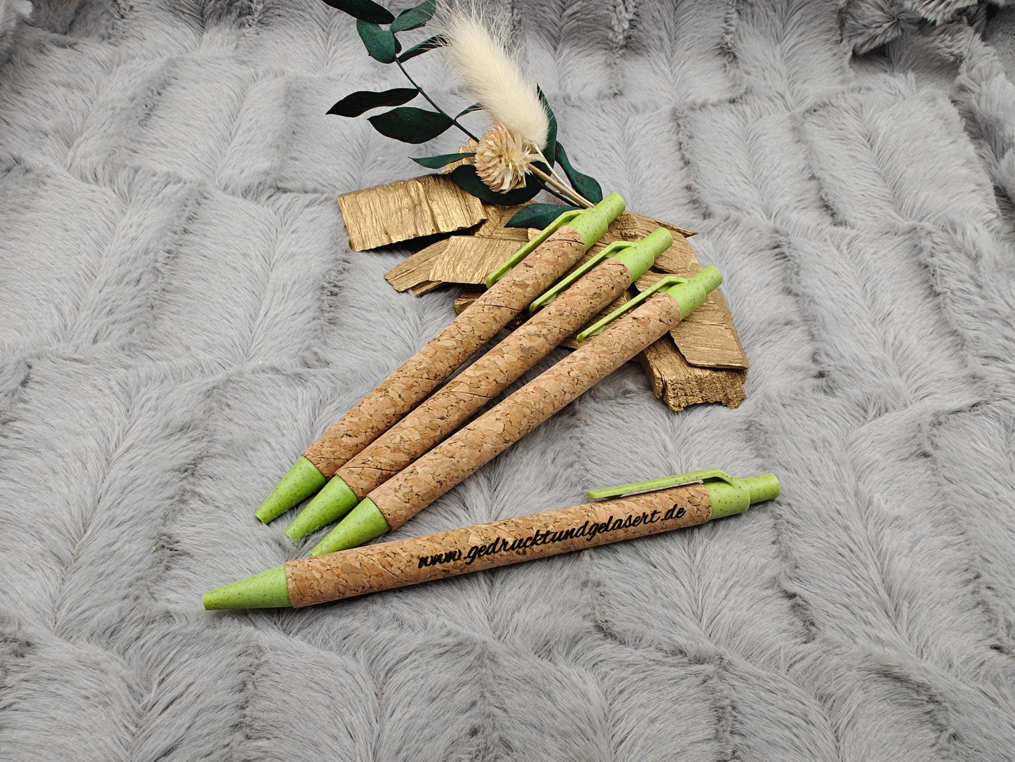 Kugelschreiber personalisiert aus Kork mit Gravur 4 Farben zur Wahl Kuli Stift Gastgeschenk Geschenk