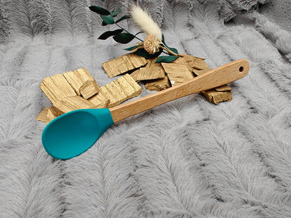 Teigschaber Silikonlöffel Löffel  petrol für Marmelade, backen, kochen, grillen uvm. ca. 21 cm lang  Geschenk