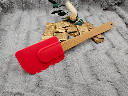 Teigschaber Silikonspatel Spatel XL rot  backen, kochen uvm. ca. 26 cm lang mit Wunschgravur personalisiert Geschenk