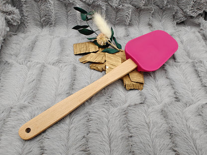 Teigschaber Silikonspatel Spatel XL lila  backen, kochen uvm. ca. 26,5 cm lang mit Wunschgravur personalisiert Geschenk