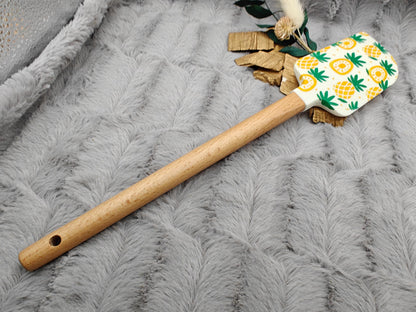 Teigschaber Silikonspatel XXXL personalisiert Ananas  backen kochen ca. 32 cm lang mit Wunschgravur Geschenk Küchenhelfer