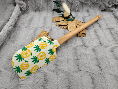 Teigschaber Silikonspatel XXXL personalisiert Ananas  backen kochen ca. 32 cm lang mit Wunschgravur Geschenk Küchenhelfer