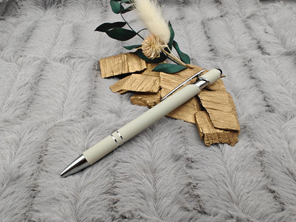 Kugelschreiber personalisiert mit Touchpen pastellfarbe aus Aluminium mit Gravur Kuli Stift Holz Gastgeschenk Geschenk